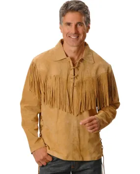Scully Fringed Boar Suede Leather Shirt