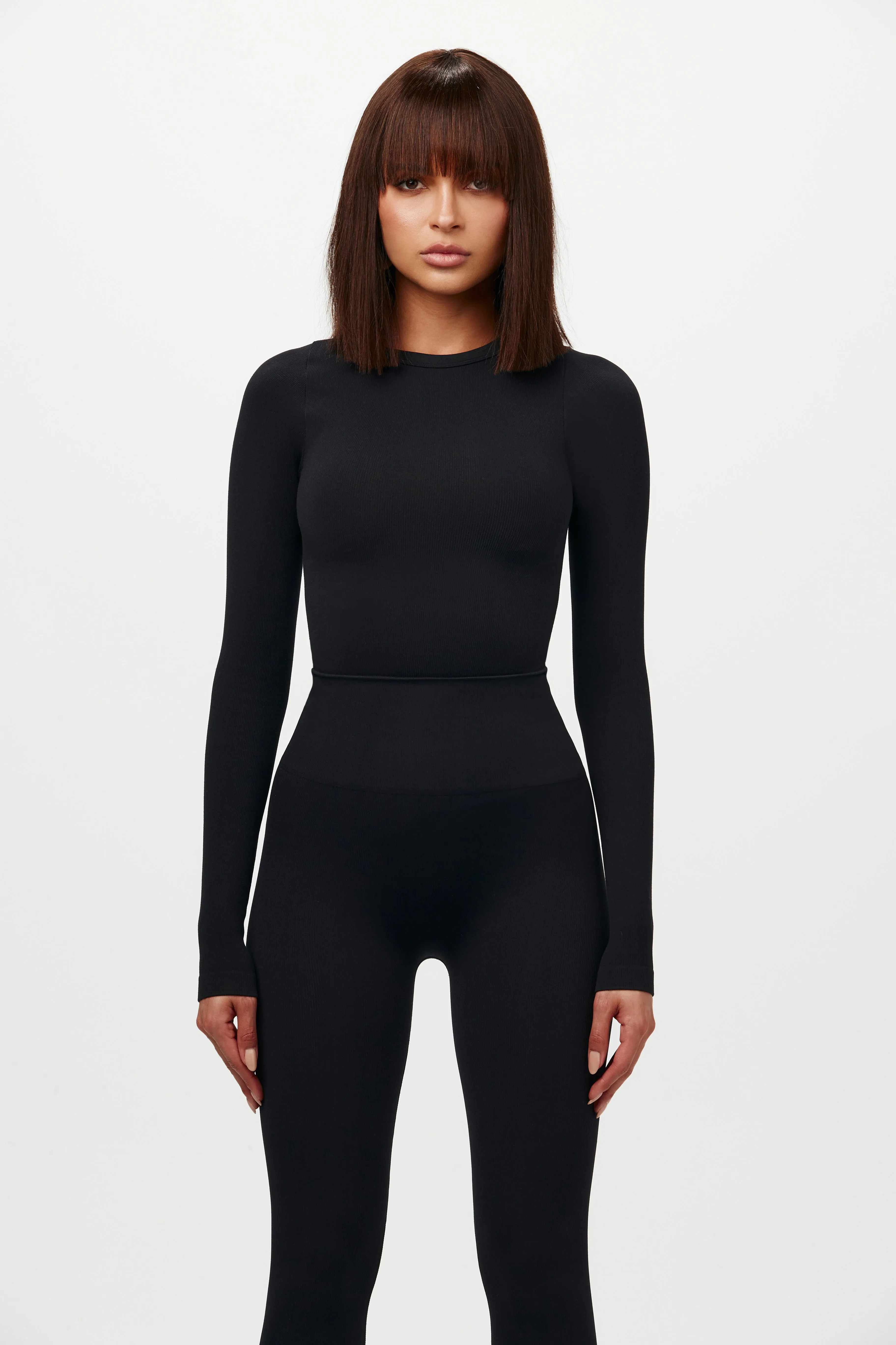 Sculpt Seamless Crewneck Ribbed Top