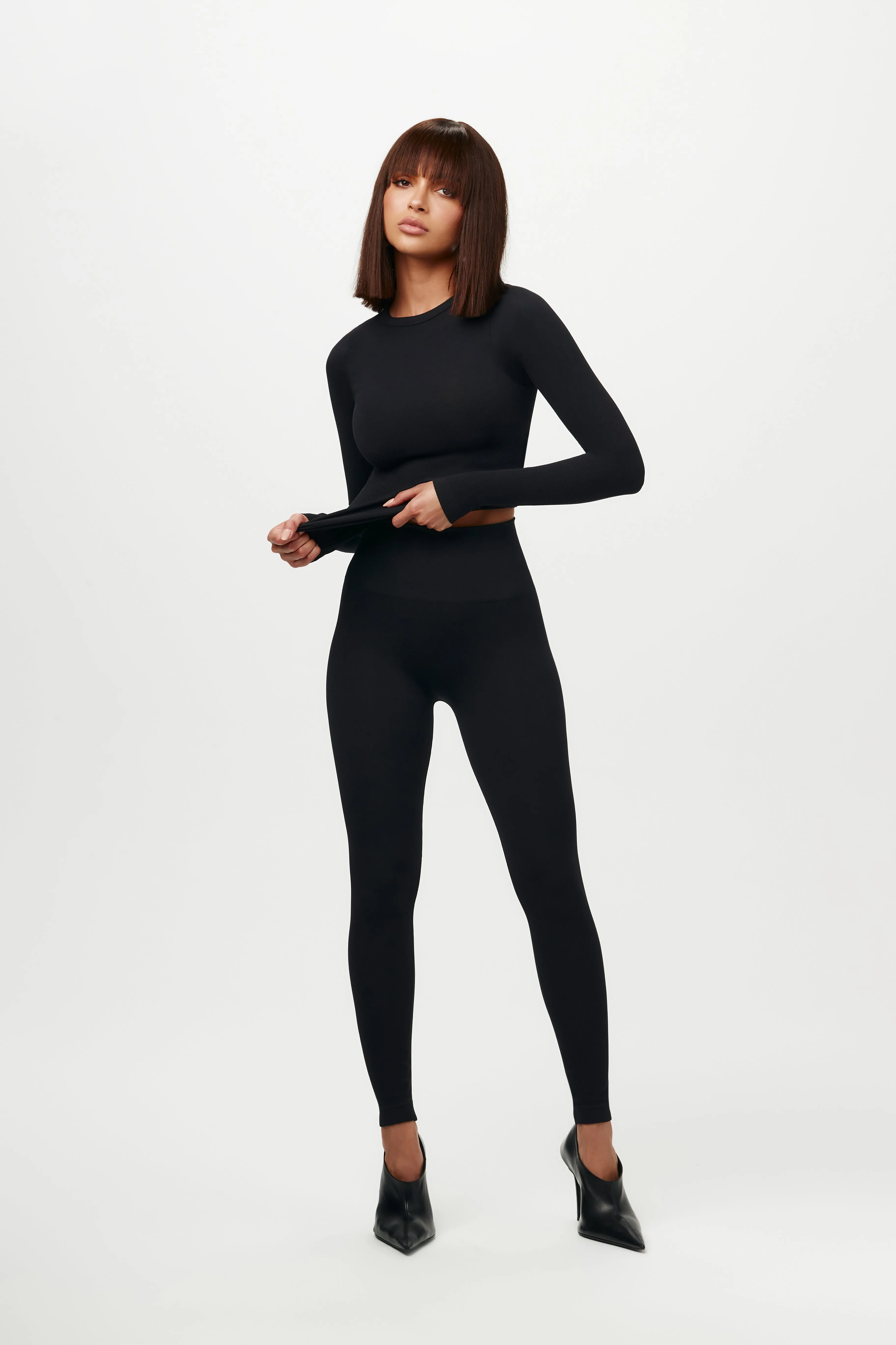 Sculpt Seamless Crewneck Ribbed Top