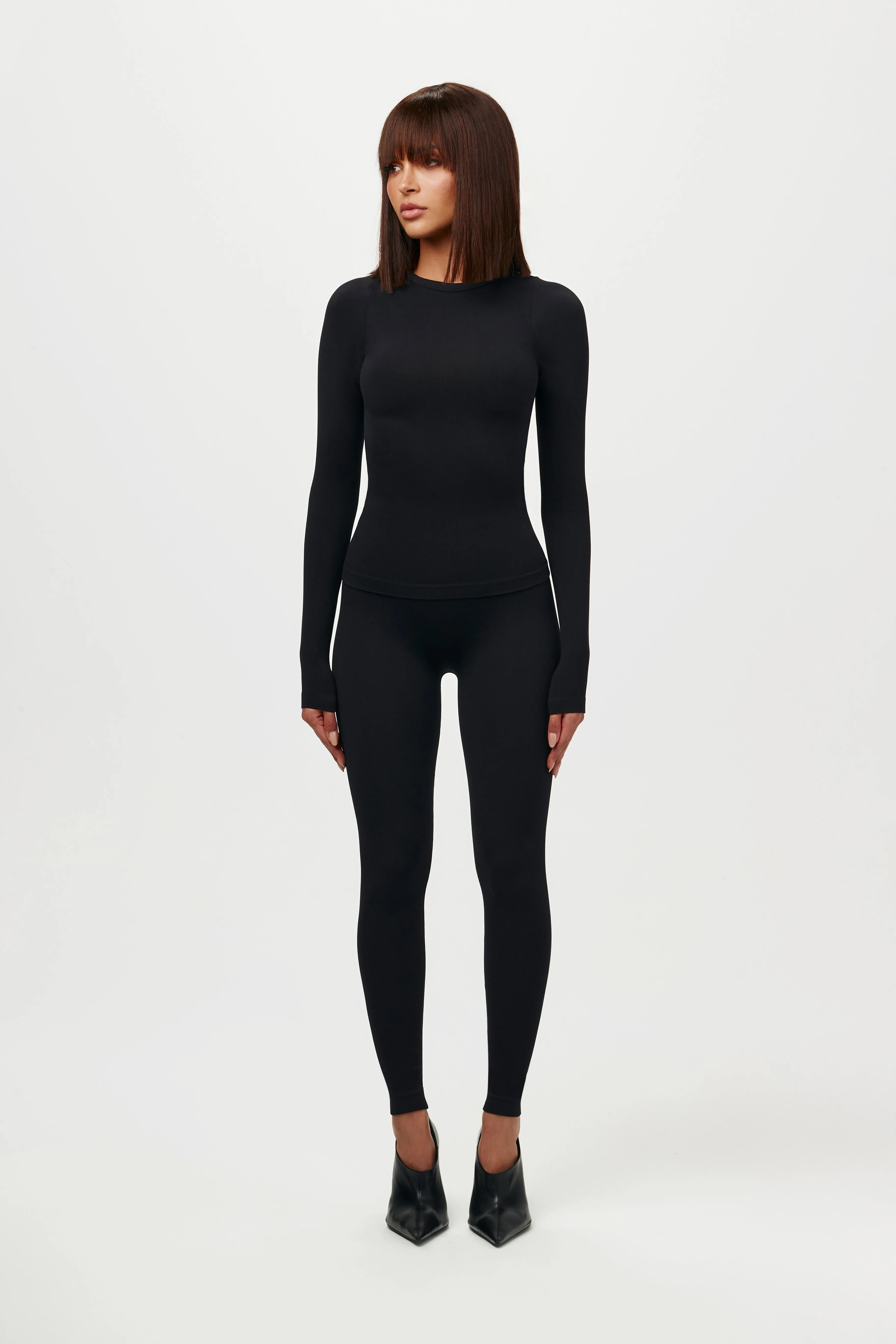 Sculpt Seamless Crewneck Ribbed Top