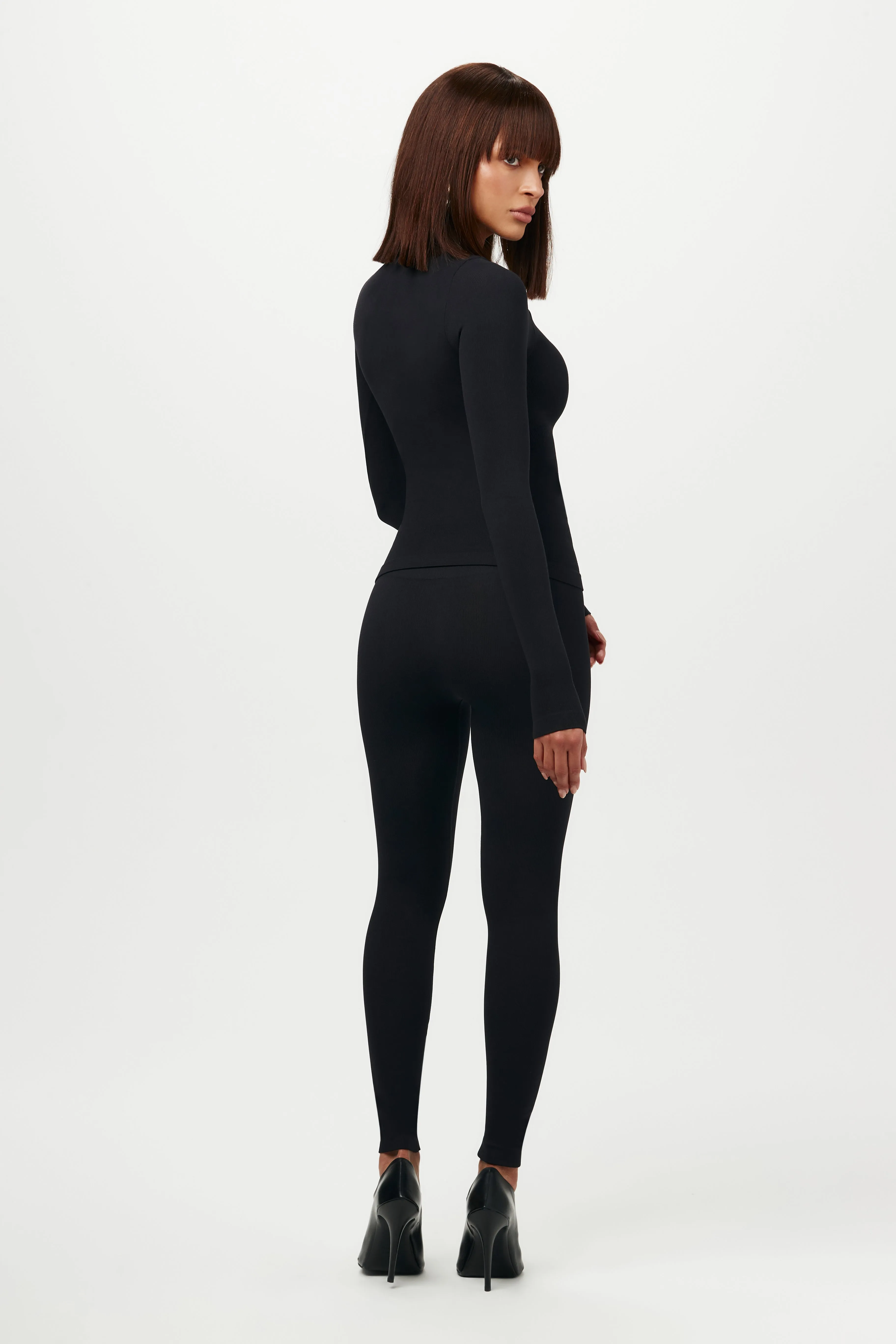 Sculpt Seamless Crewneck Ribbed Top