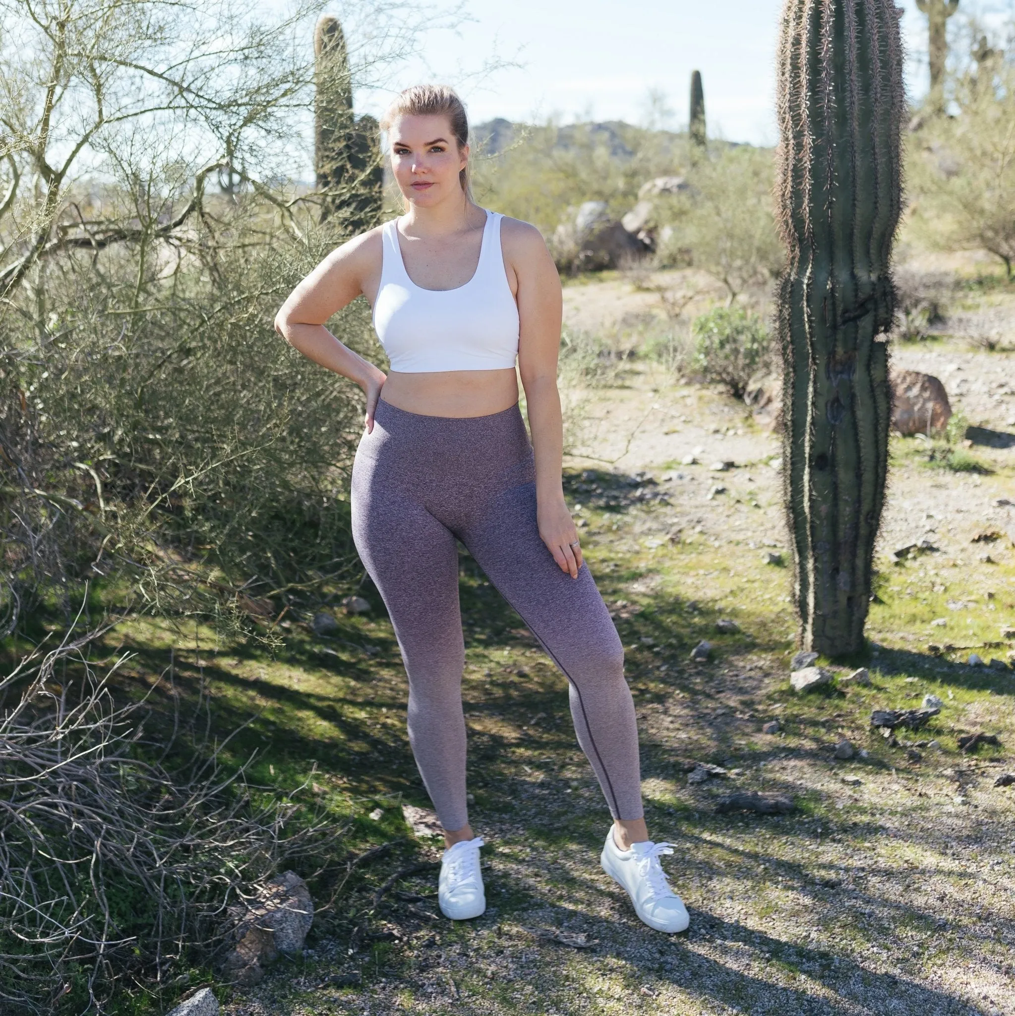 Seamless Strength Leggings - Eggplant Ombre