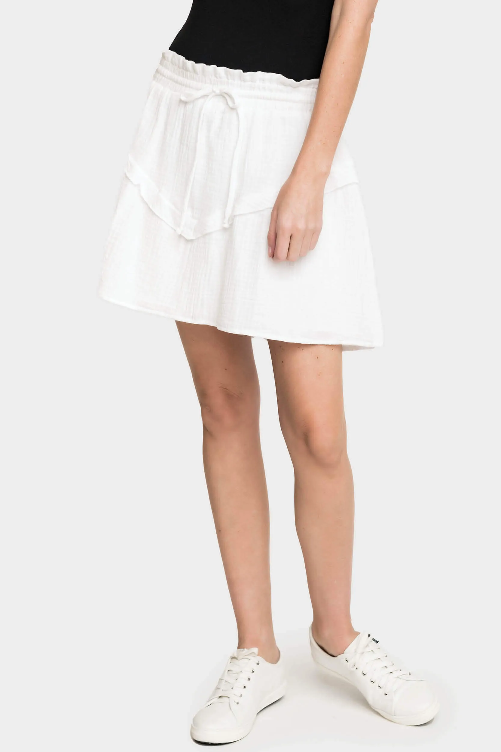 Seaside Smocked Waistband Gauze Skirt