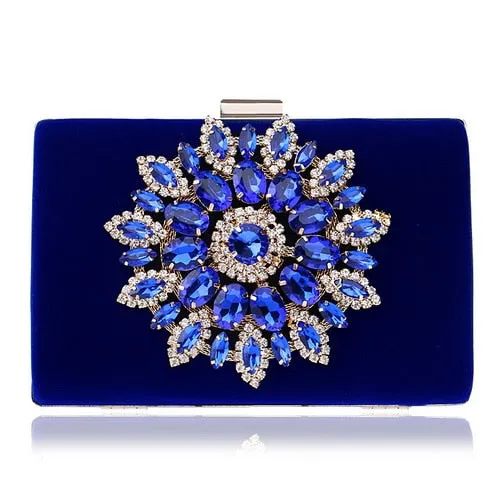 SEKUSA Single Side Sun Diamond Crystal Evening Bags Clutch Bag Hot Styling Day Clutches Lady Wedding woman bag Rhinestones Purse