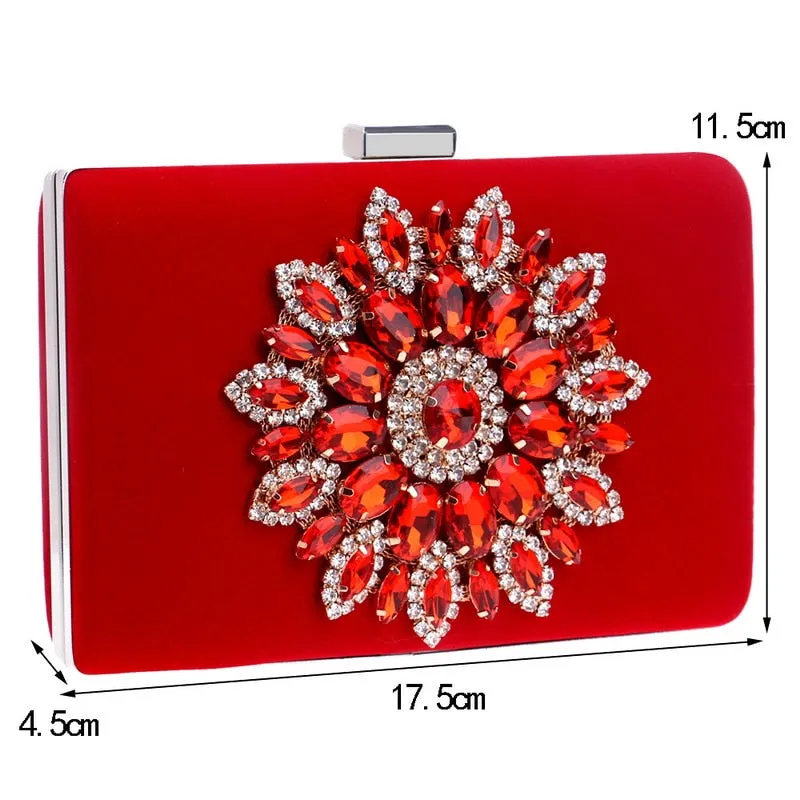 SEKUSA Single Side Sun Diamond Crystal Evening Bags Clutch Bag Hot Styling Day Clutches Lady Wedding woman bag Rhinestones Purse