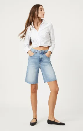 SELINA SHORTS IN LIGHT USED RECYCLED BLUE