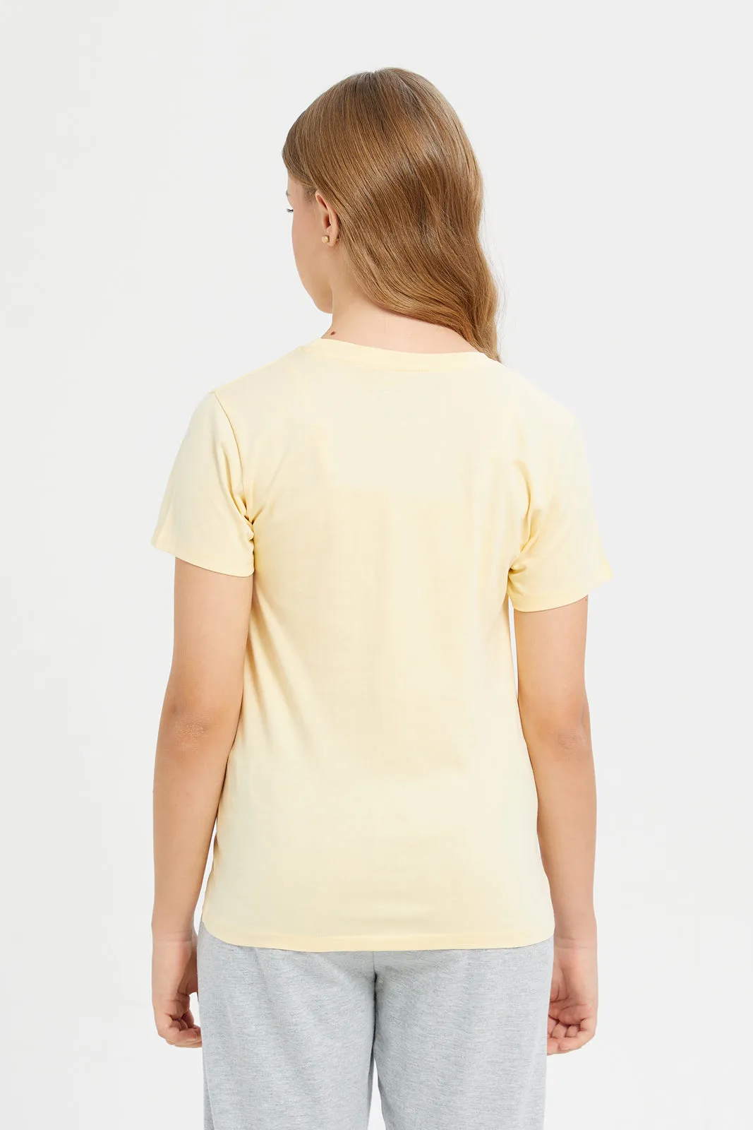 Senior Girls Yellow Malibu Beach T-Shirt