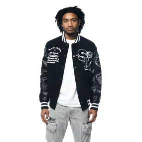 Seoul Varsity Jacket - Black