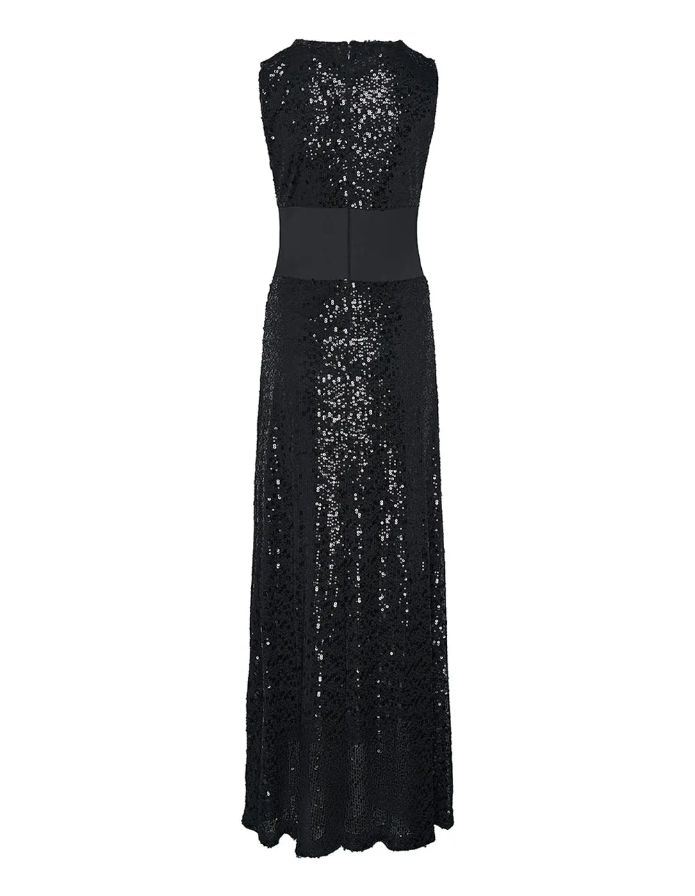 Sequin And Satin Crepe Dress