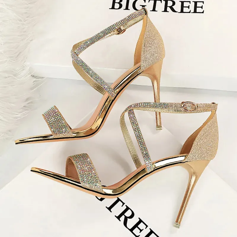 Sequin Rhinestone Pump Heels