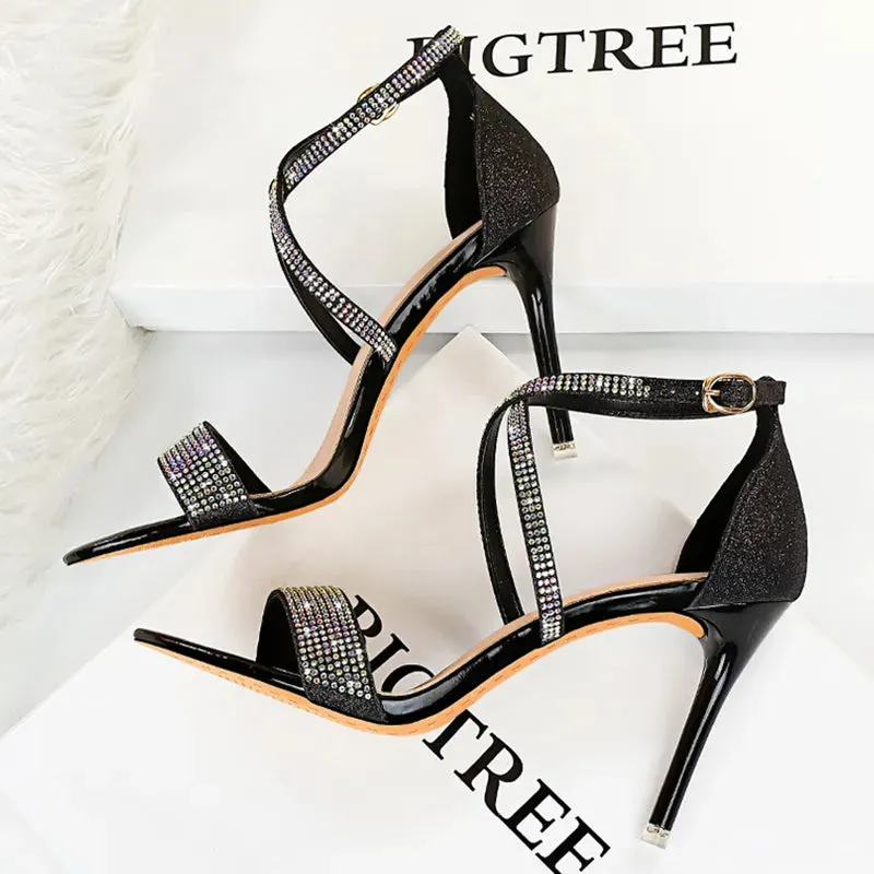 Sequin Rhinestone Pump Heels