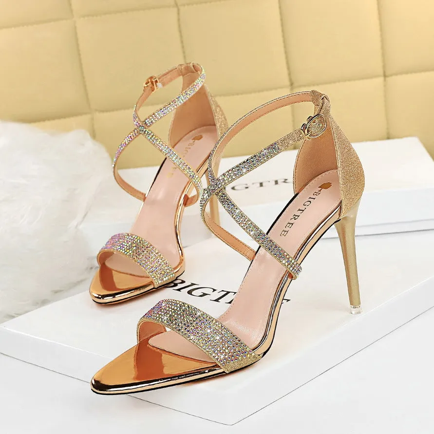 Sequin Rhinestone Pump Heels