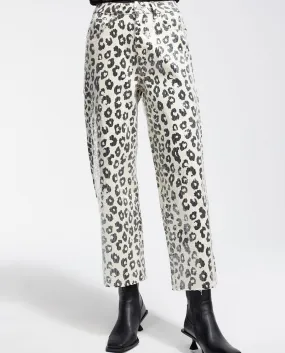 Sequinned print trousers