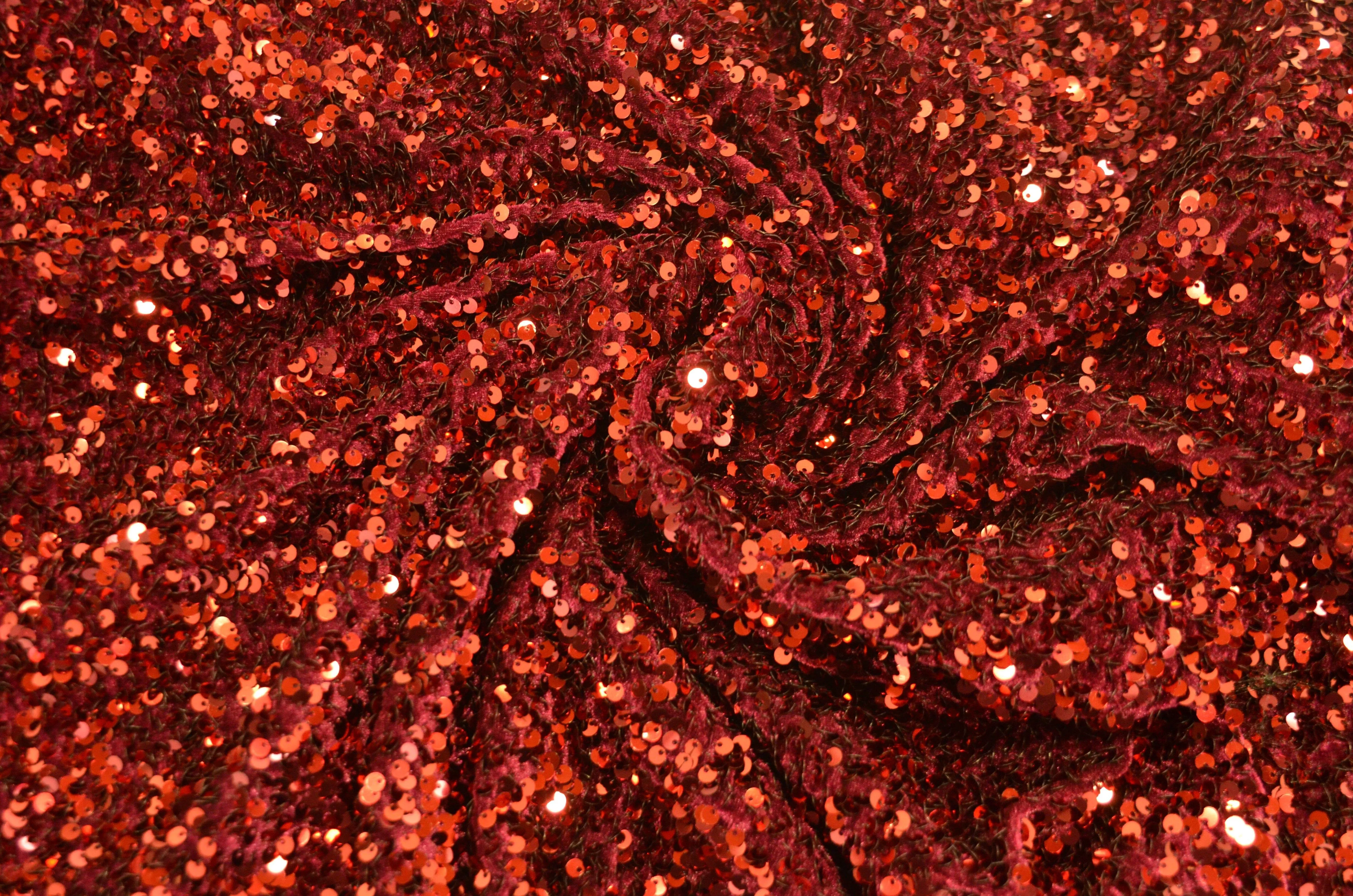 Sequins Stretch Velvet | Sequins on Plush Spandex Velvet | 60" Wide | Multiple Colors |