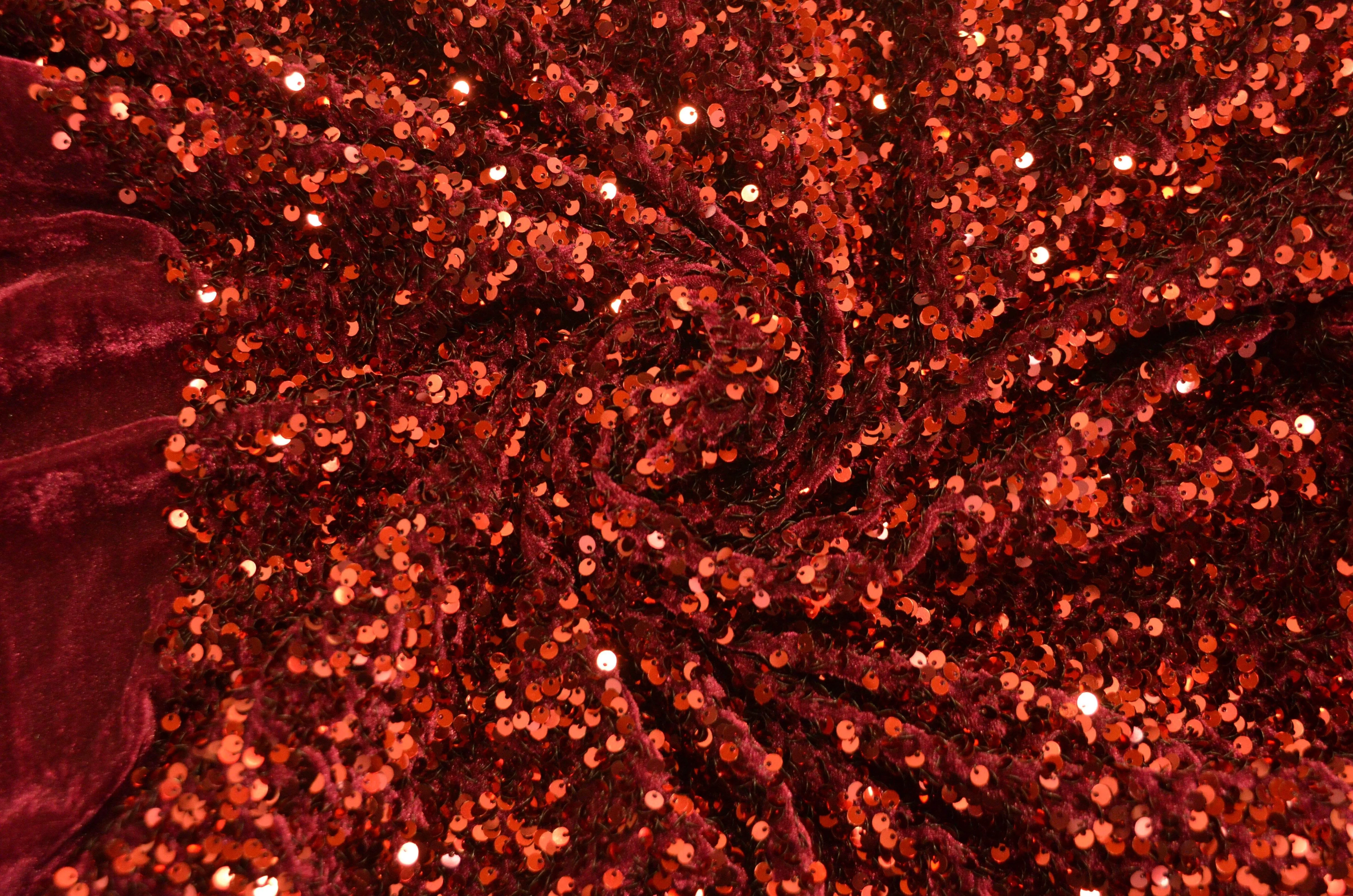 Sequins Stretch Velvet | Sequins on Plush Spandex Velvet | 60" Wide | Multiple Colors |