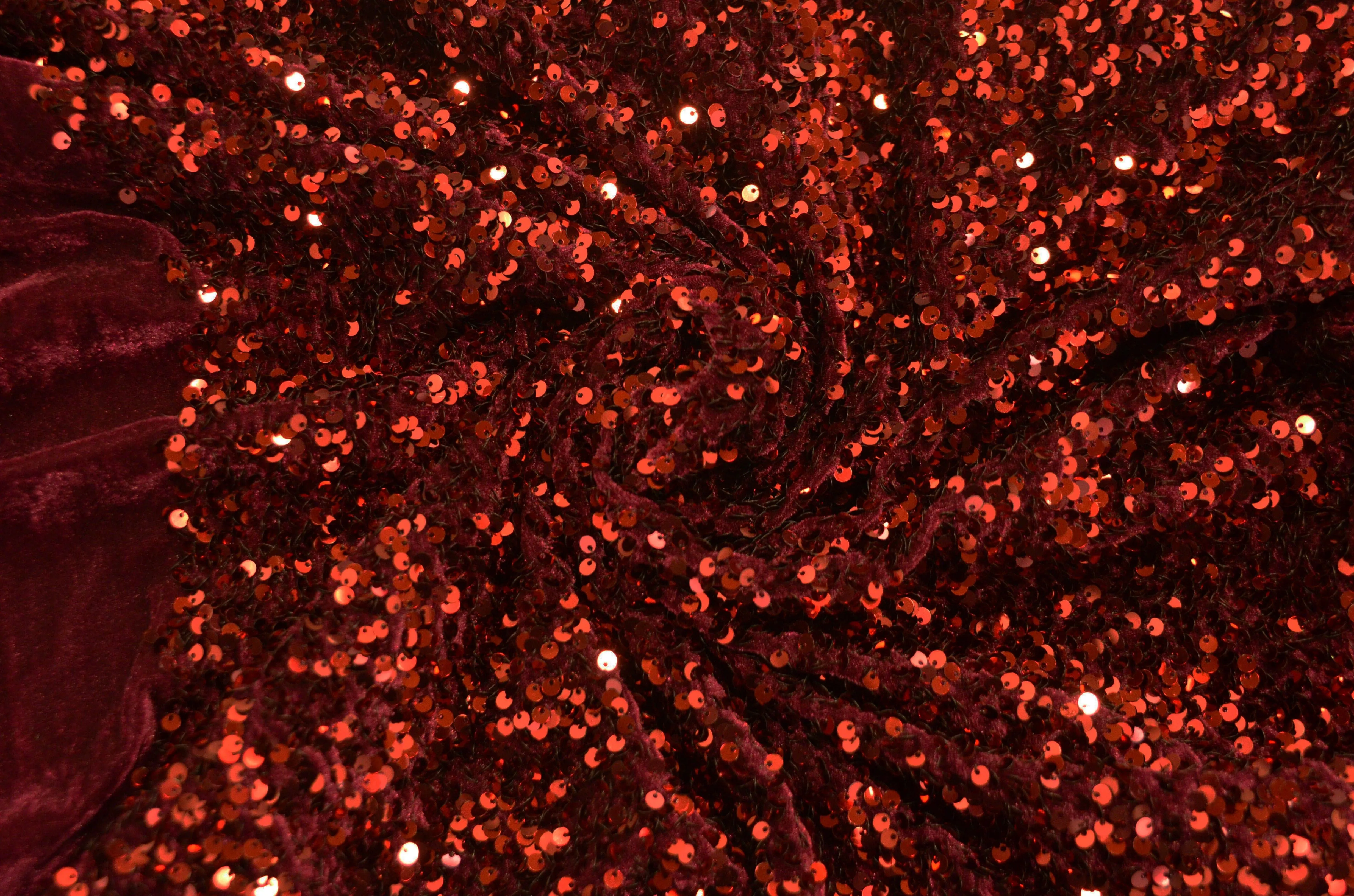 Sequins Stretch Velvet | Sequins on Plush Spandex Velvet | 60" Wide | Multiple Colors |