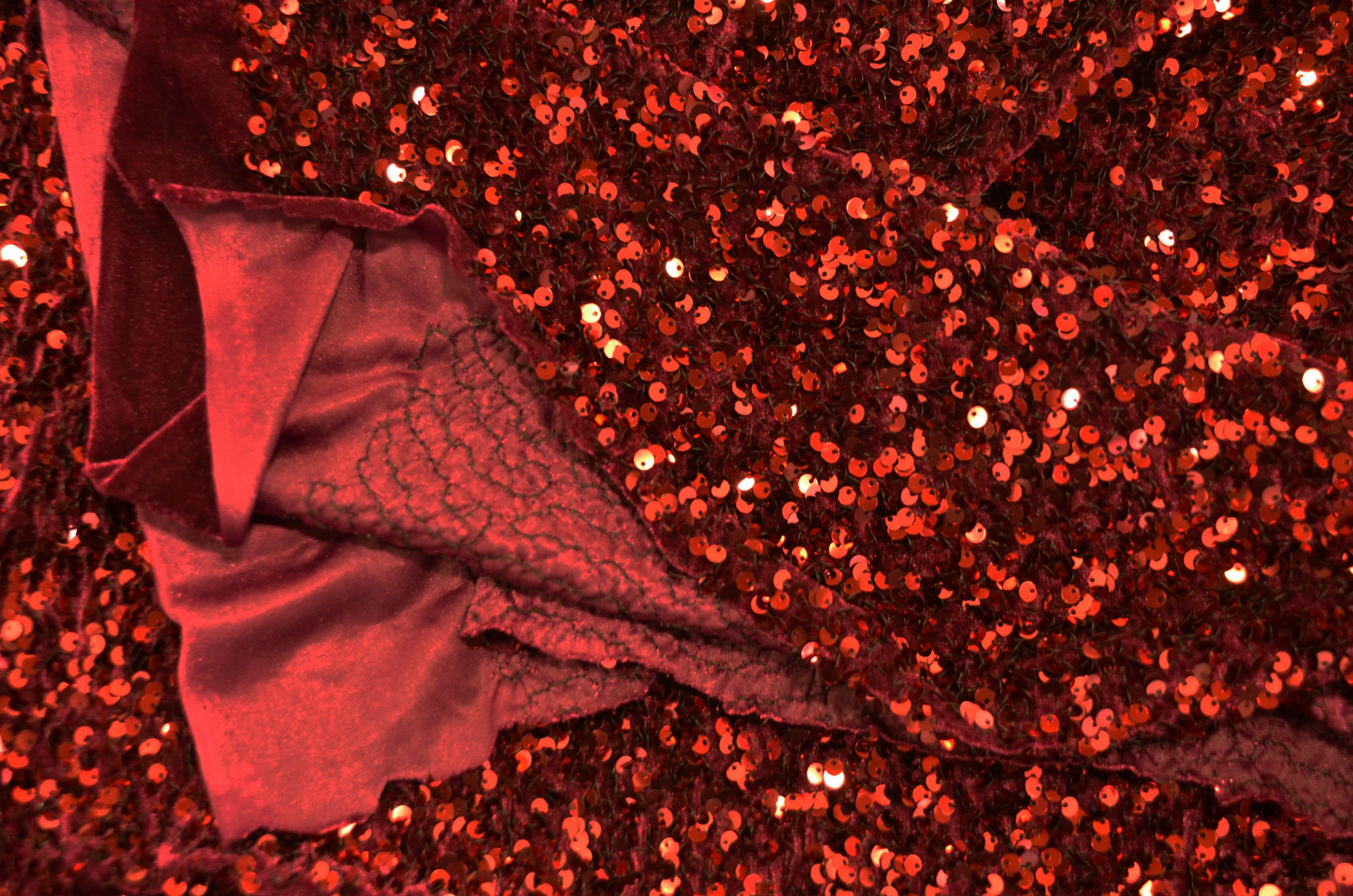 Sequins Stretch Velvet | Sequins on Plush Spandex Velvet | 60" Wide | Multiple Colors |