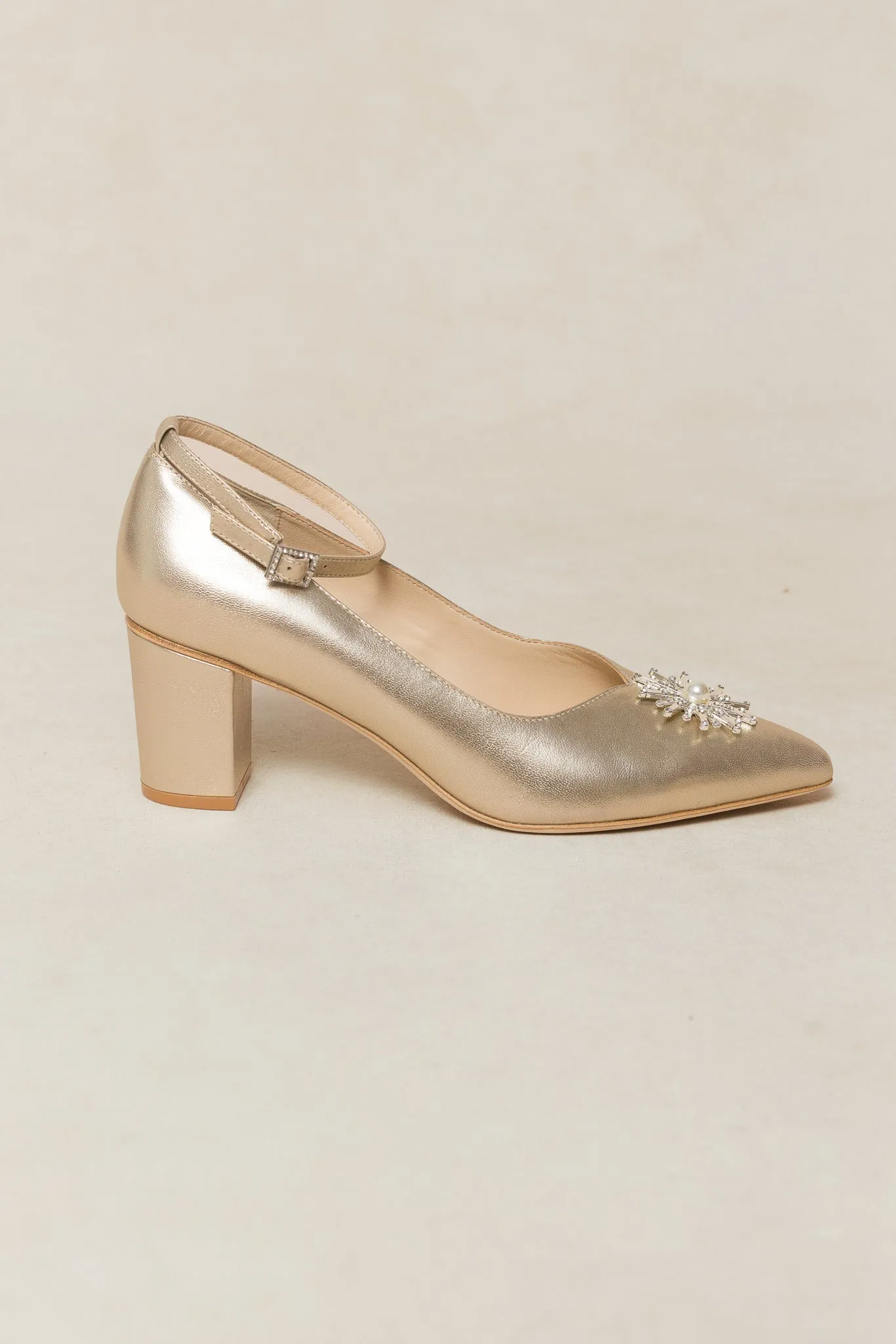 Serendipity Heel in Gold - FINAL SALE