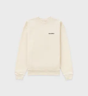 Serif Logo Crewneck - Cream
