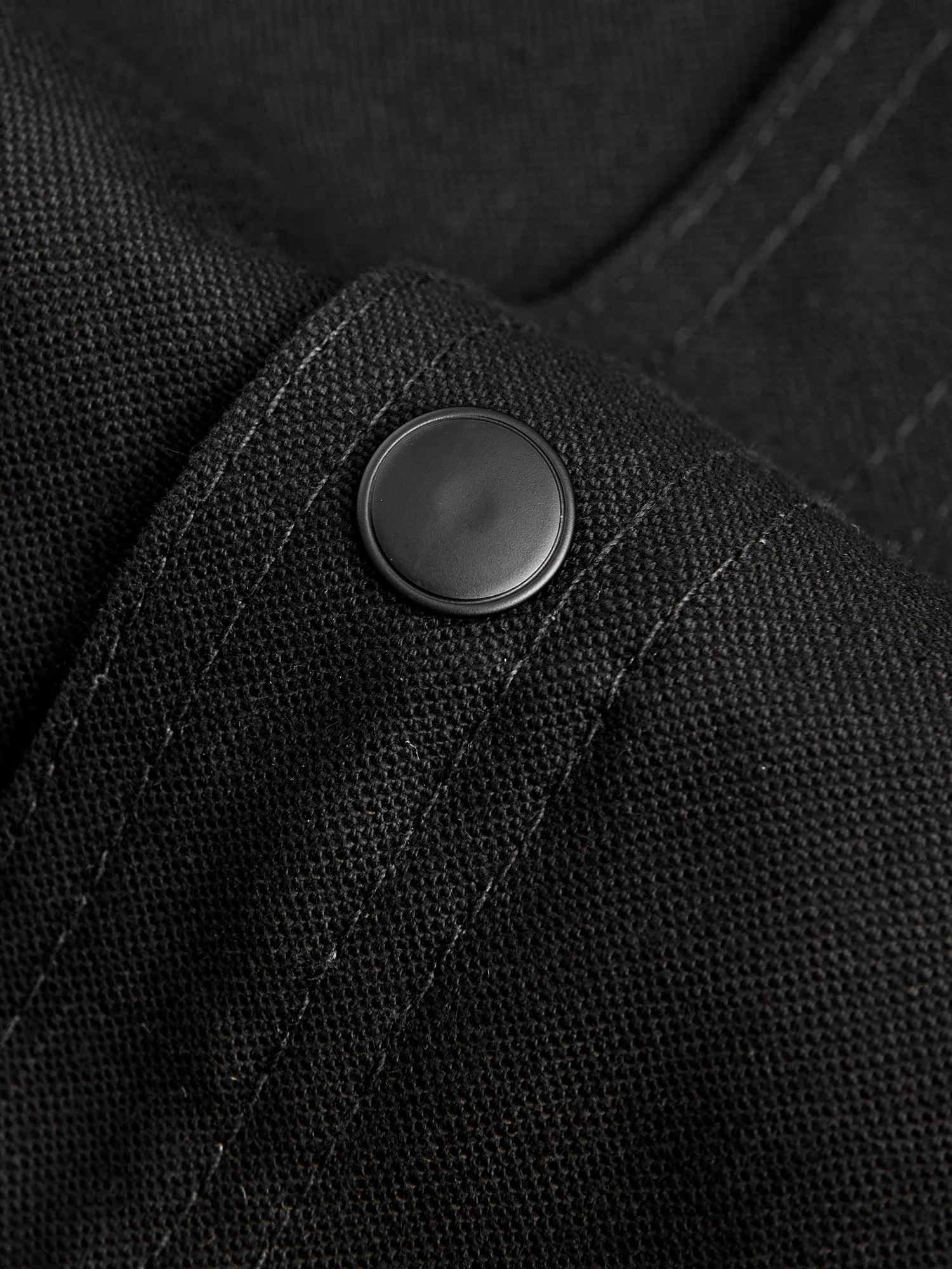 Service Shirt in Black Selvedge Canvas