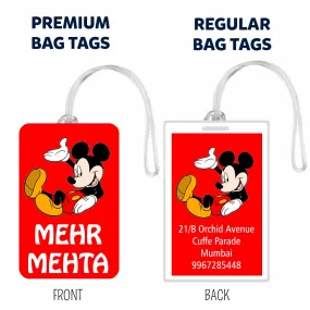 Set of 5 - Mickey Design Bag Tags