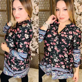 Sew In Love gabby: Orange Floral