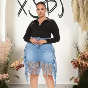 Sexy Skirt with Tassel