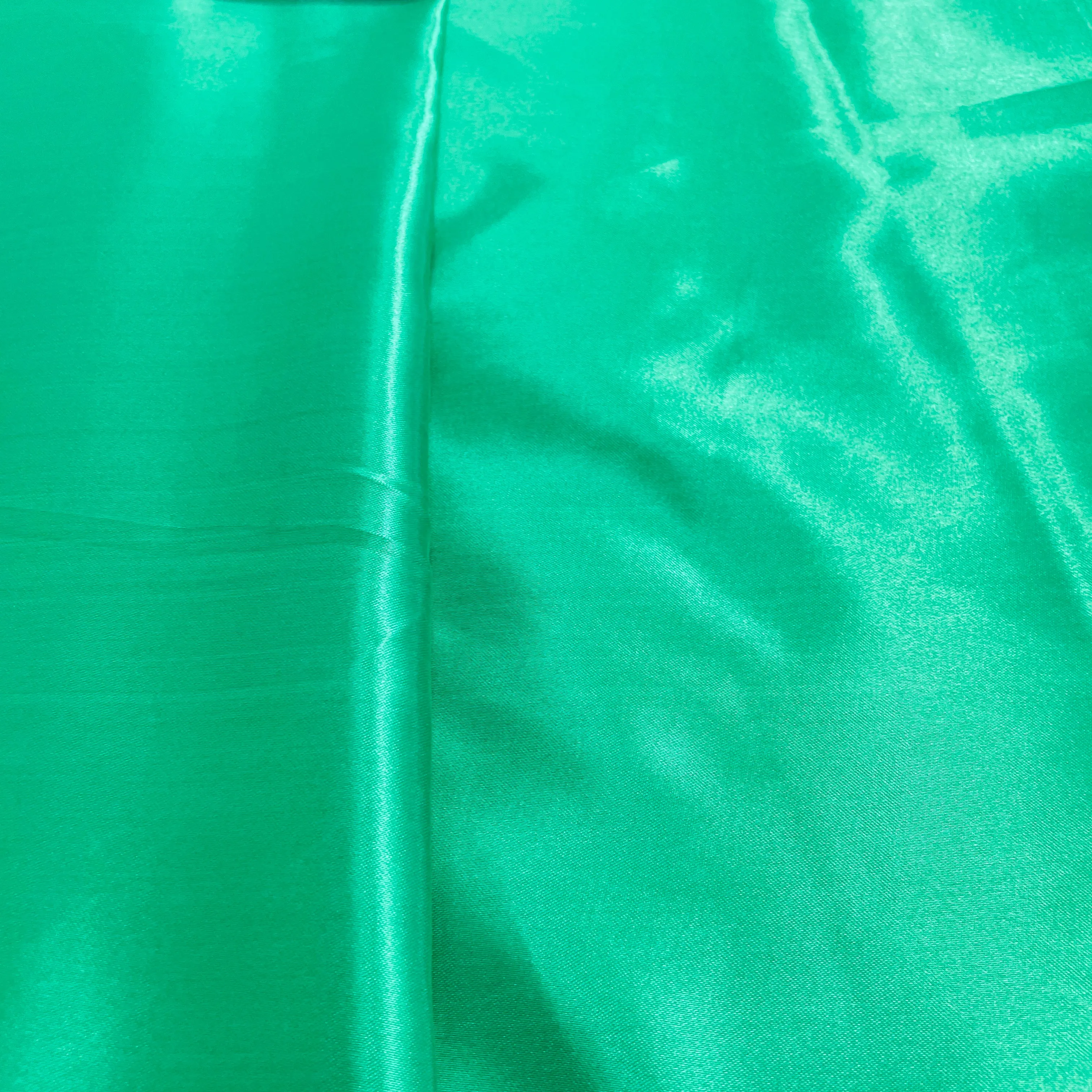 Shamrock Green Solid Satin Fabric