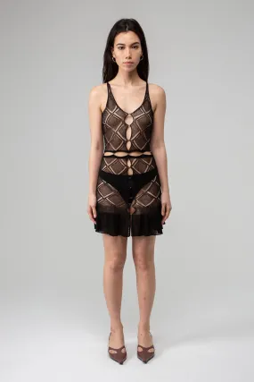 Sheer Cutout Minidress