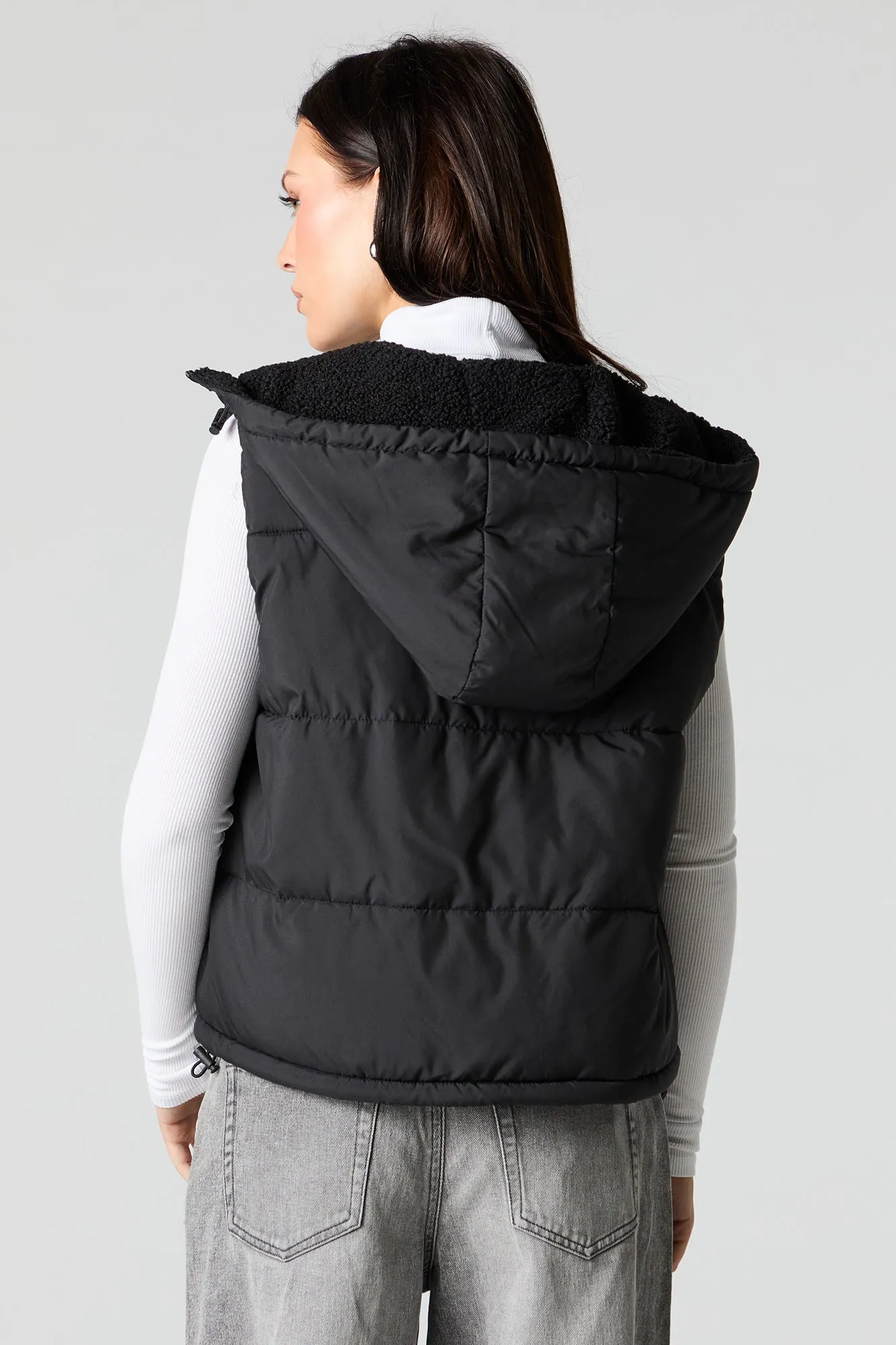 Sherpa Lined Puffer Vest