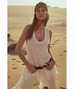 Shimmy Sasha Tank White