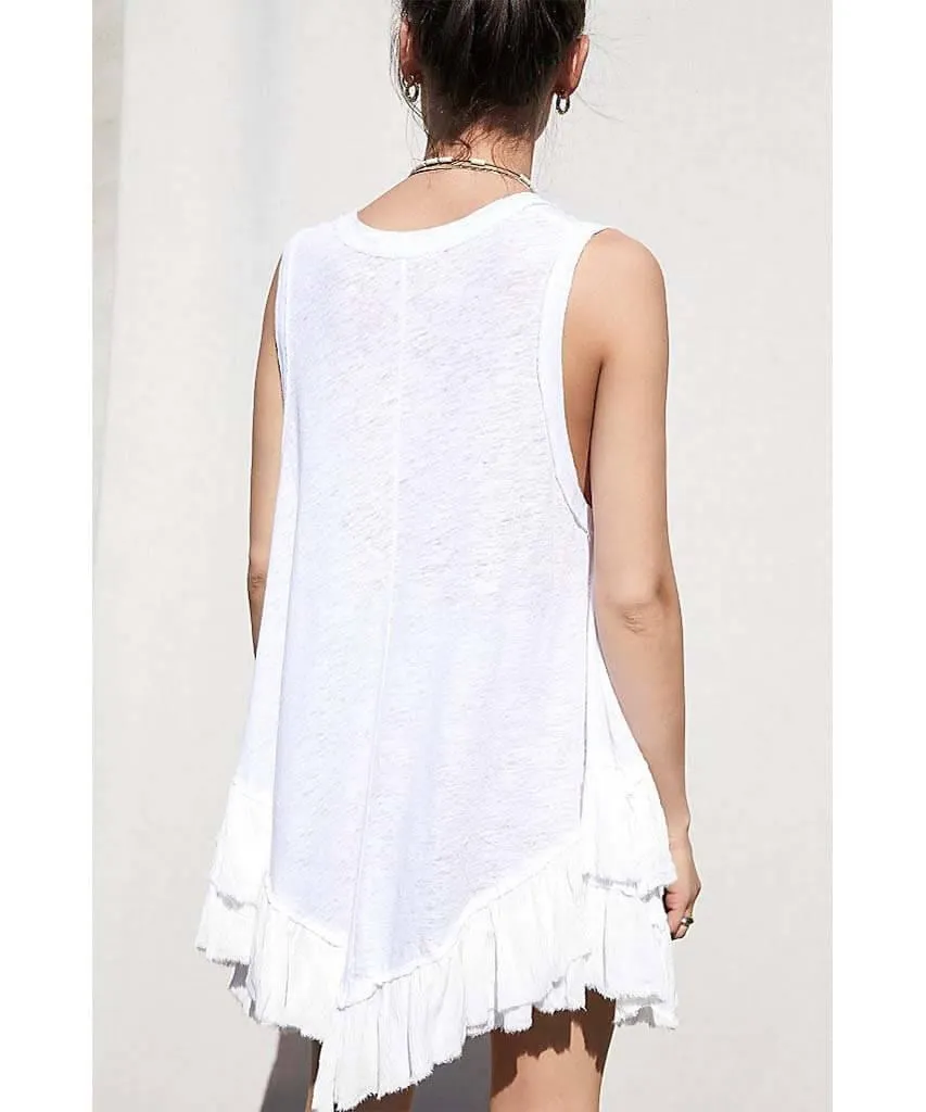 Shimmy Sasha Tank White