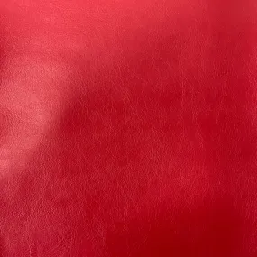 Shiny Red Lambskin Stretch Faux Leather With Suede Backing Apparel Fabric