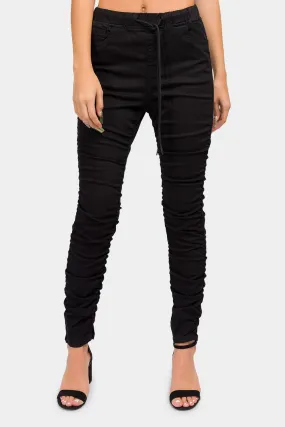 Shirred Leg Fitted Joggers