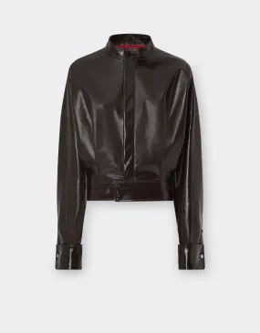Shirt In Glossy Coated Leather