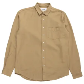 Shirt Unbutton Broken Twill - Army Beige