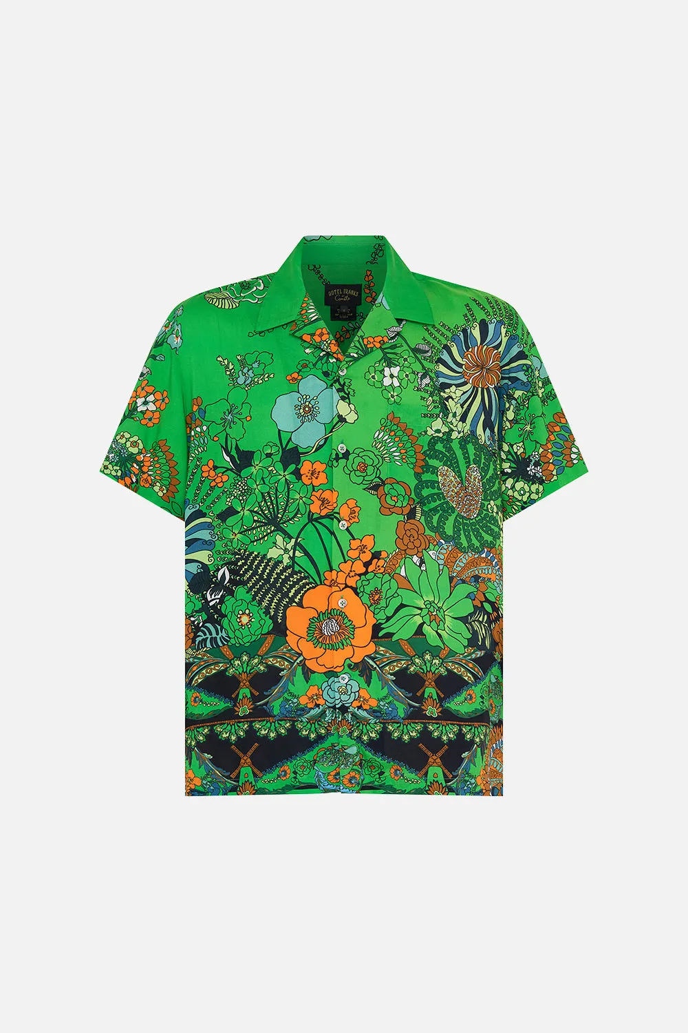 SHORT SLEEVE CAMP COLLARED SHIRT GOOD VIBES GENERATION