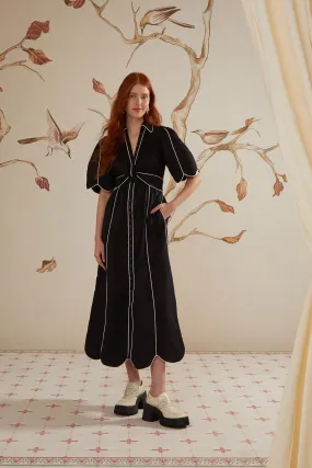 SHORT SLEEVE MIDI DRESS