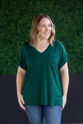 Sierra Pocket Top - Hunter Green by Michelle Mae