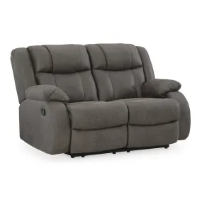 Signature Design by Ashley First Base Reclining Leather Look Loveseat 6880486C