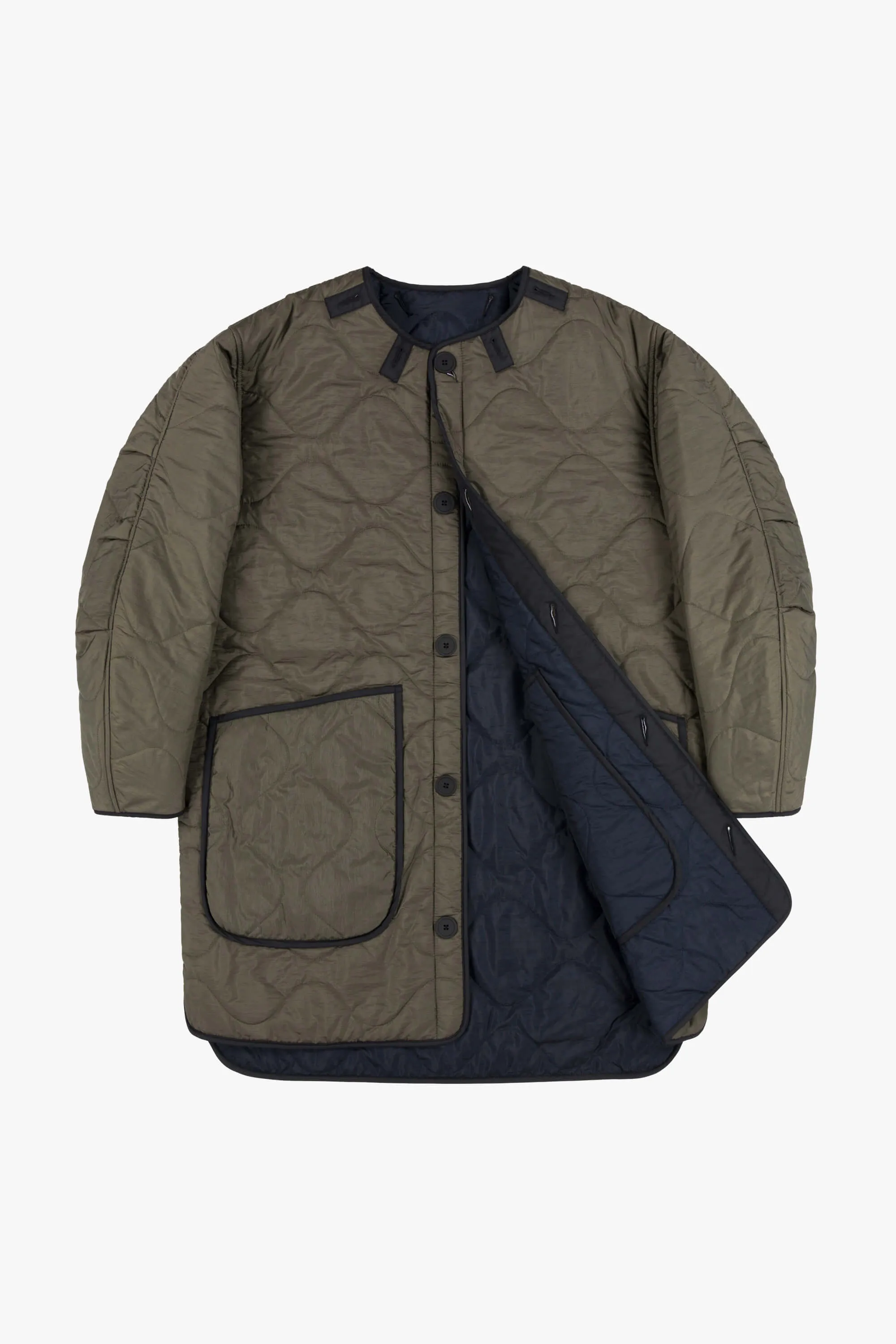 Signature Quilt Jacket - Navy / Dark Olive