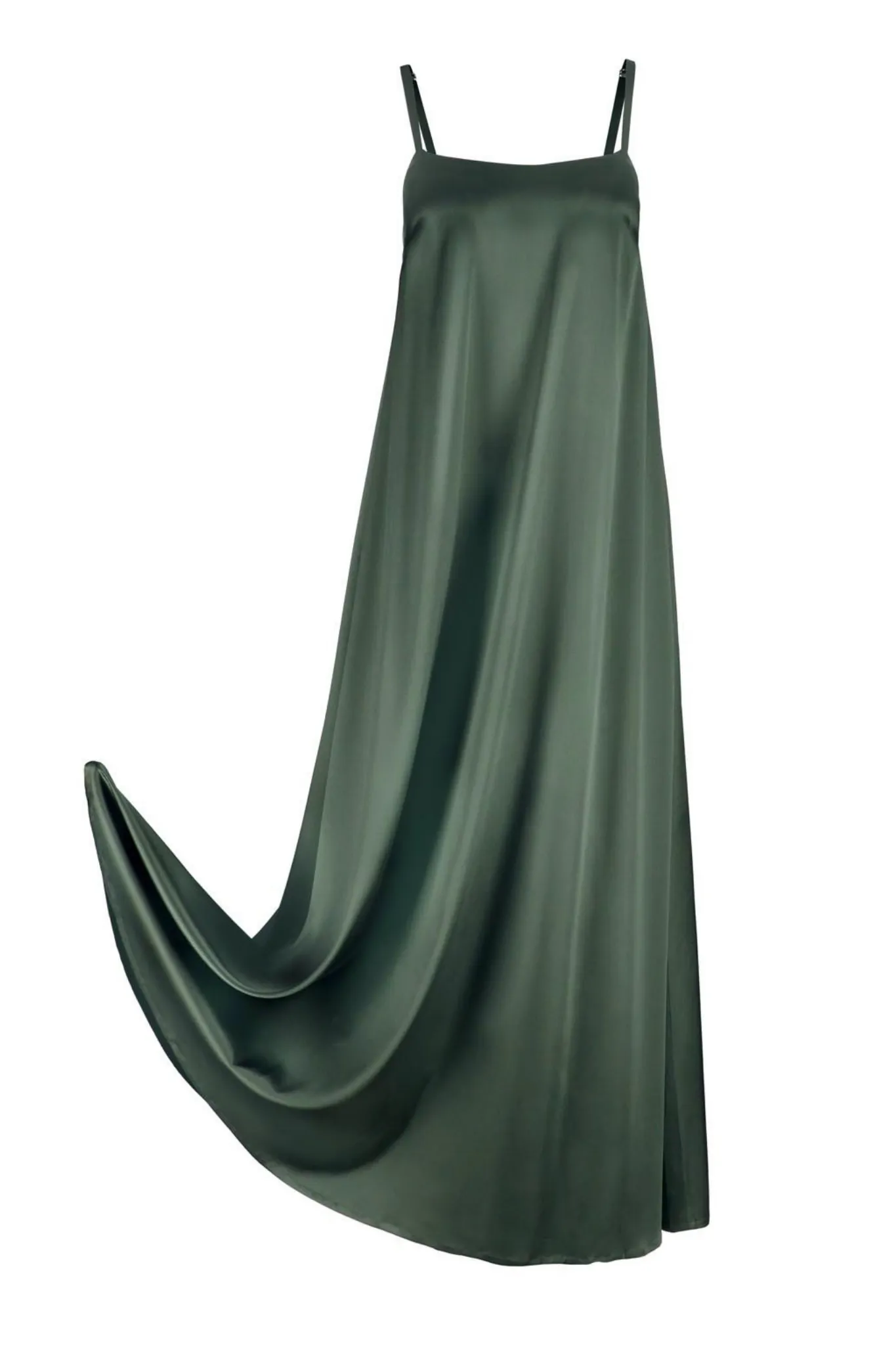 Silk Maxi Dress 'Aphrodite' in Rich Green