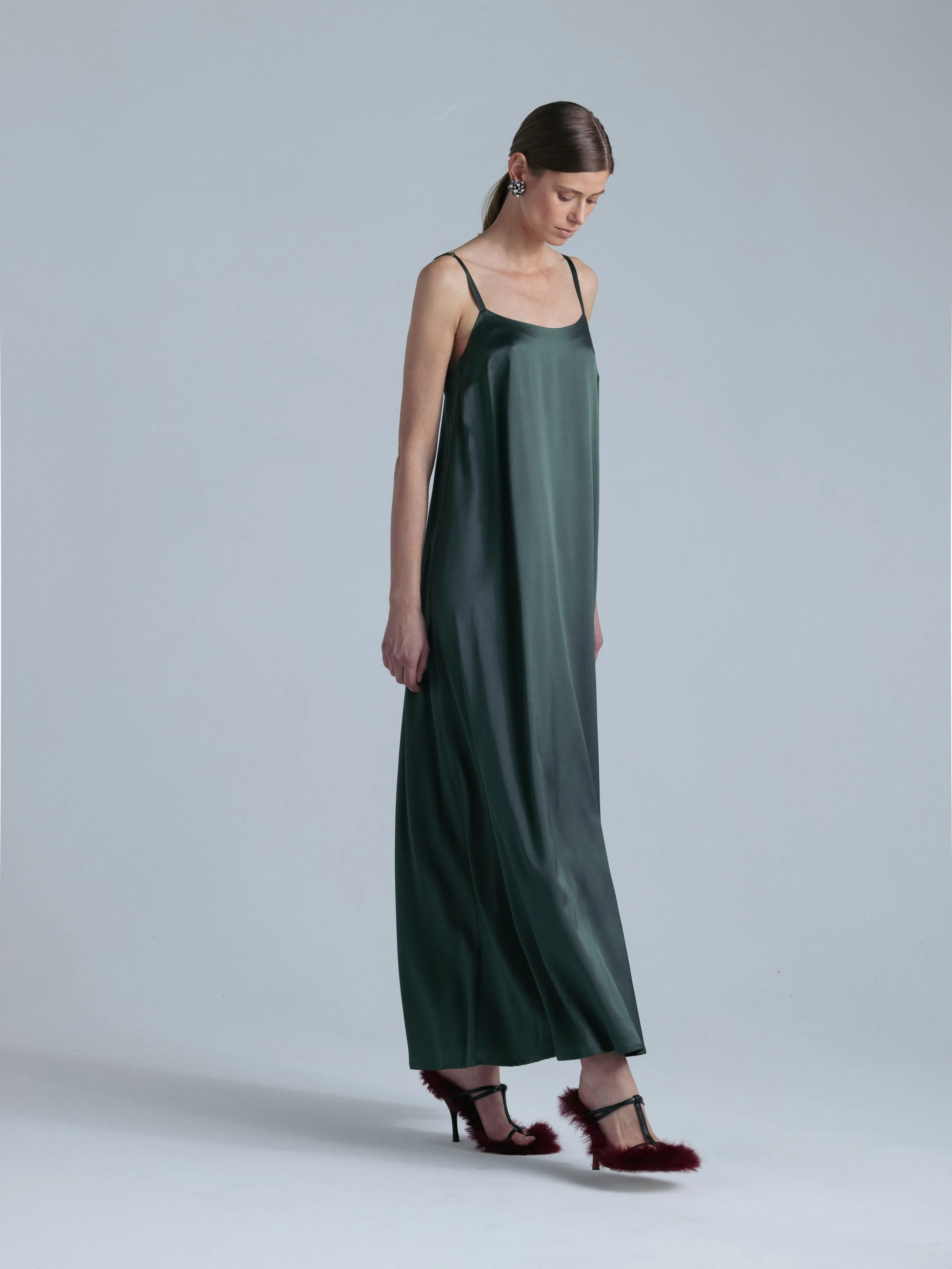 Silk Maxi Dress 'Aphrodite' in Rich Green