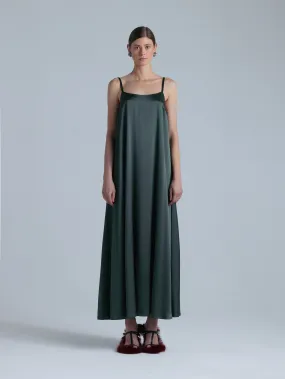 Silk Maxi Dress 'Aphrodite' in Rich Green