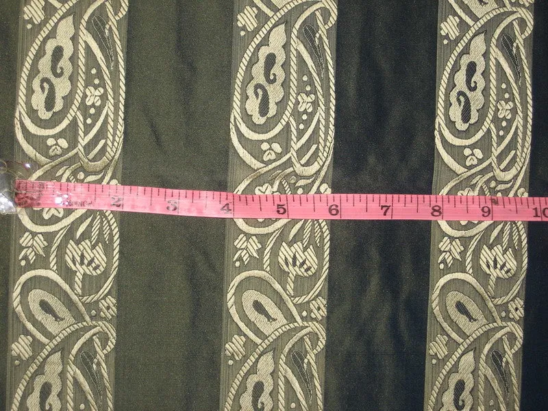 SILK TAFFETA FABRIC Blue with green shot &amp; jacquard 54&quot; wide