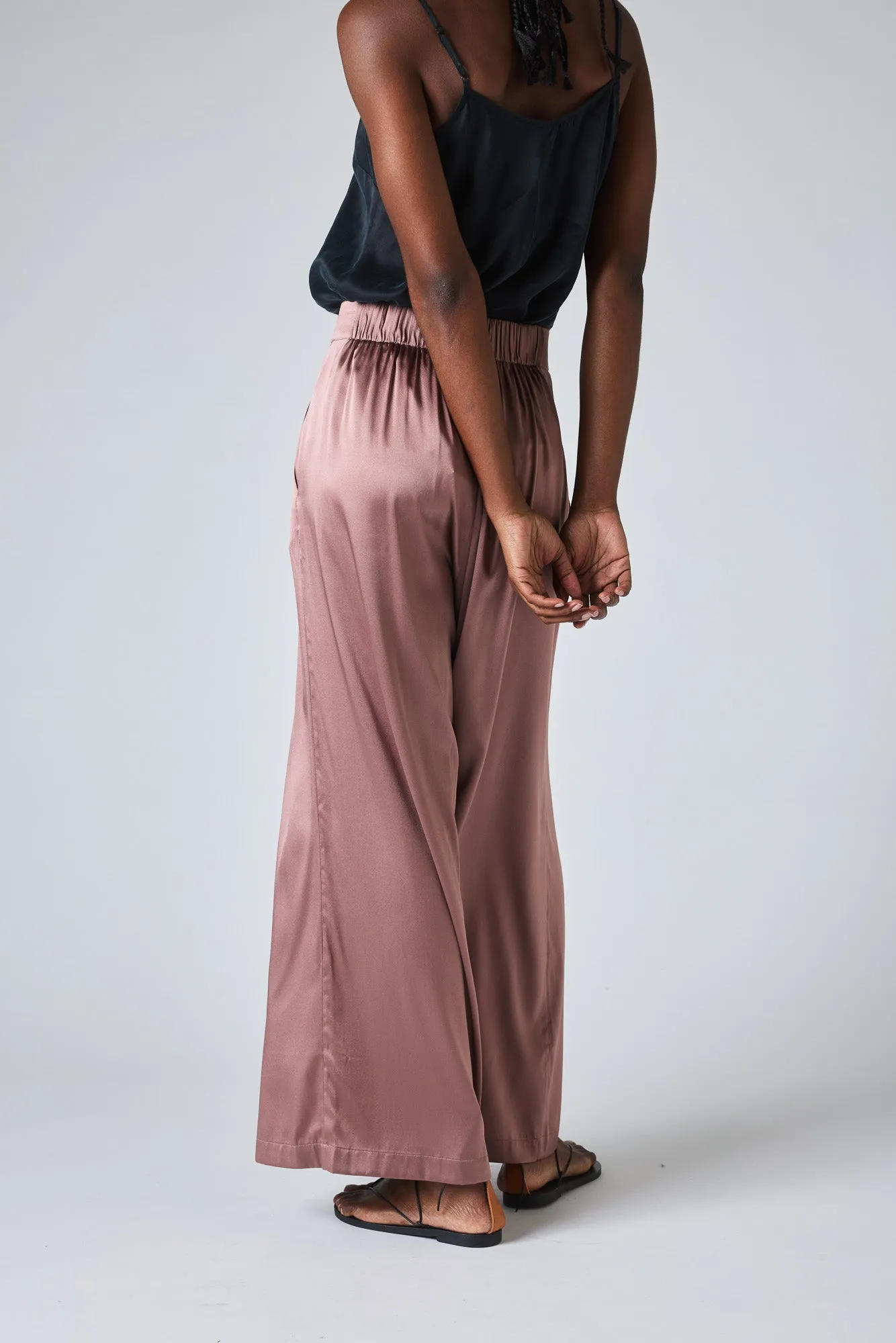 Silk Wide-Leg Trouser