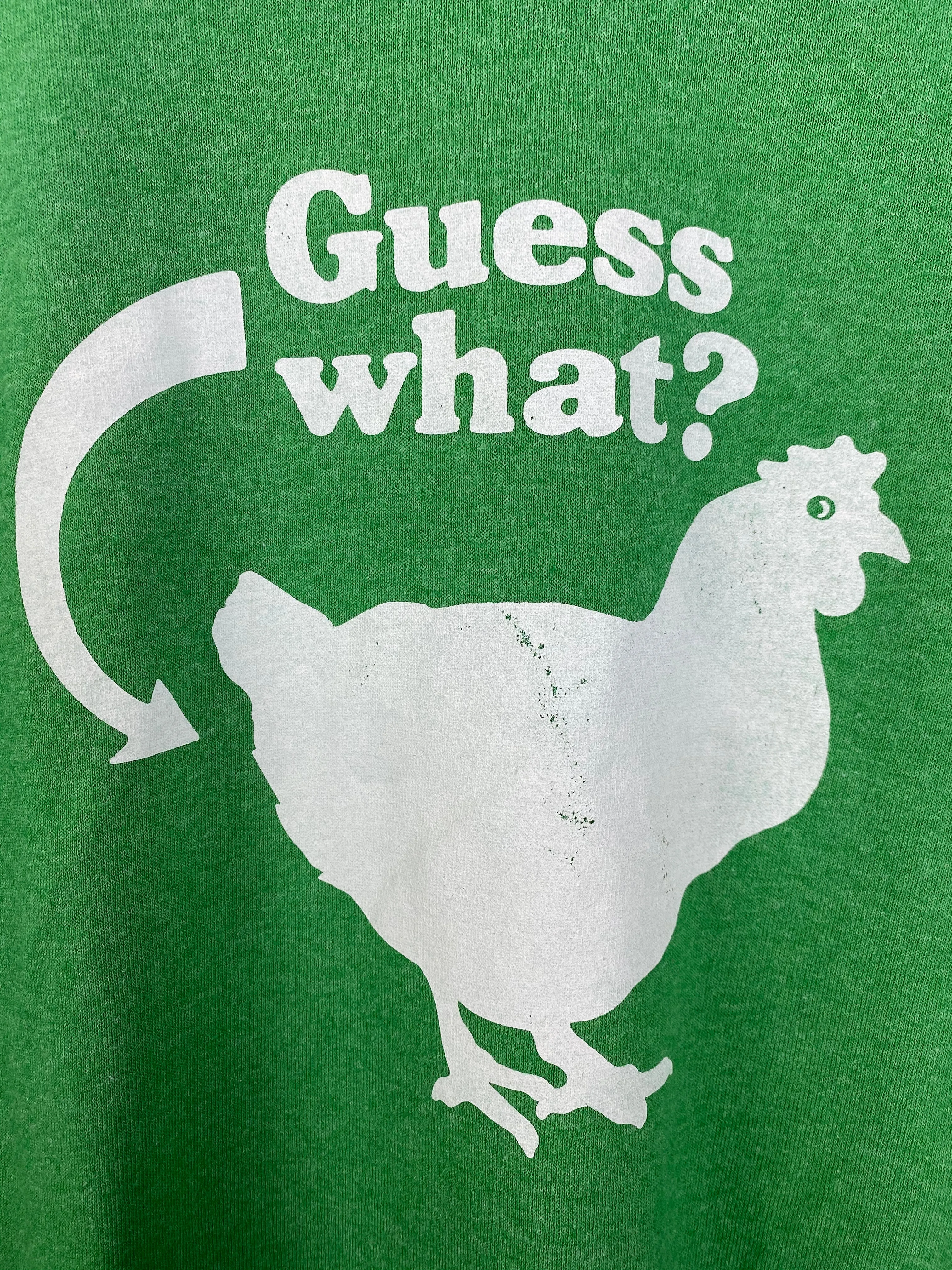 Silly "Guess What?" Graphic Tee Shirt