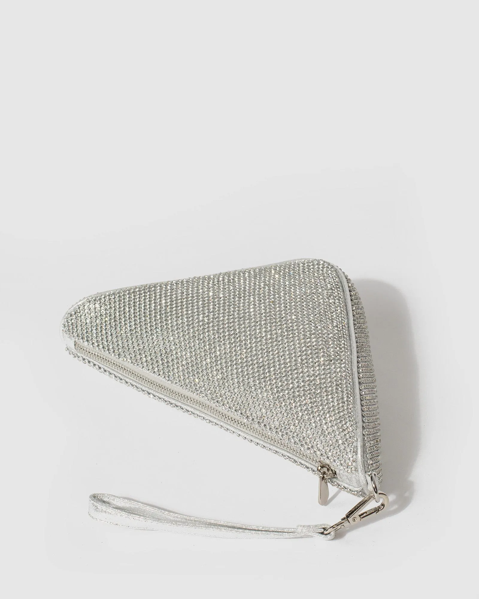 Silver Amy Triangle Clutch Bag