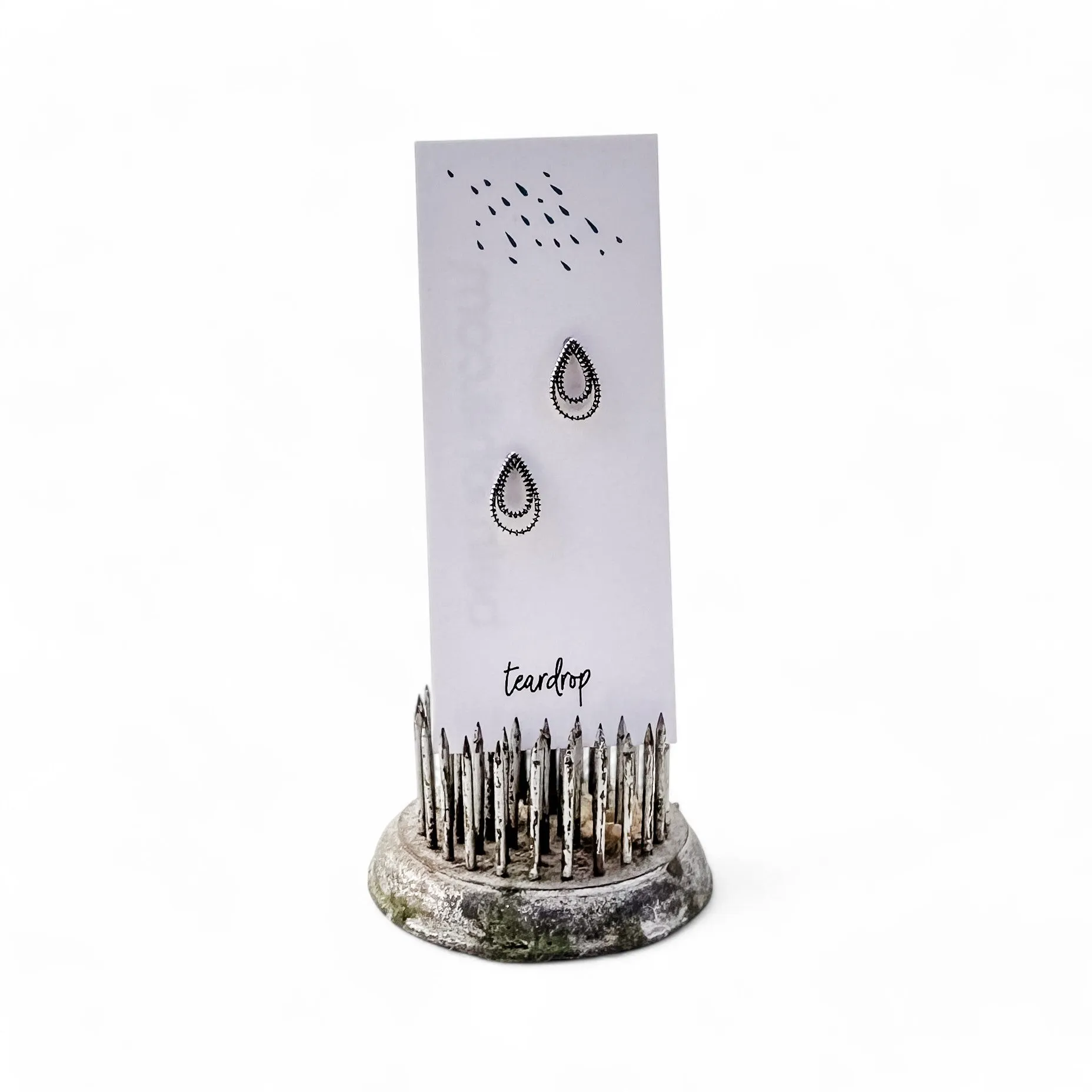 Silver Bali-style stud earring