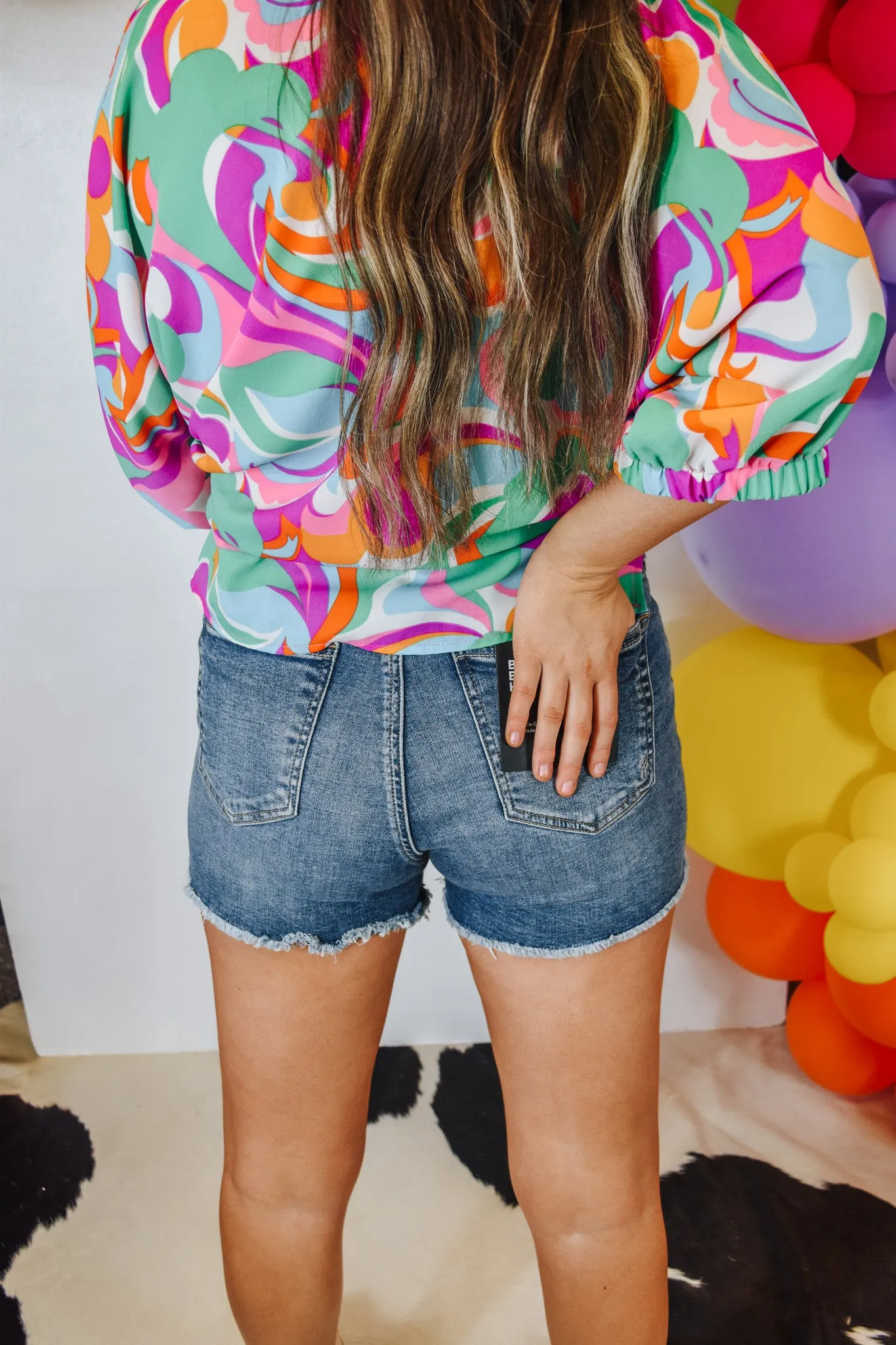 Silver Beau High Rise Shorts